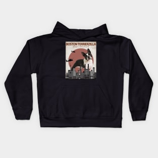 Boston Terrierzilla - Boston Terrier Monster Kids Hoodie